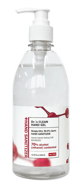 Dr's Clean Gel Hand Sanitizer, 70% Alcohol, 16.9 oz (1/Each)