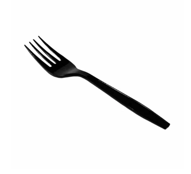 Extra Heavy Plastic Fork, Black (1000/Case)