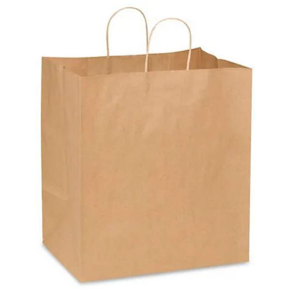 14x10x15" Eden Rope Handle Paper Shopping Bags, Natural Kraft (250/Case)