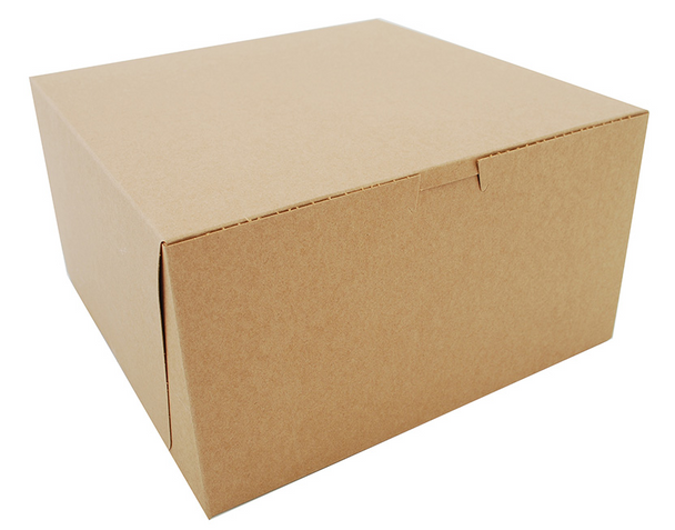 10x10x5" Cake/Bakery Box, Natural Kraft (100/Case)