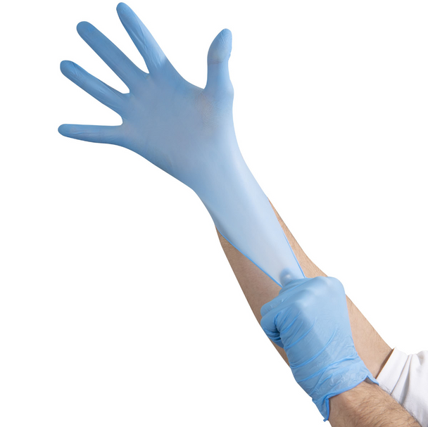 Premium Blue Nitrile Medical/Exam Gloves, 3.5 Mil Powder Free, X-Large, 10 Boxes of 100 (1000/Case)