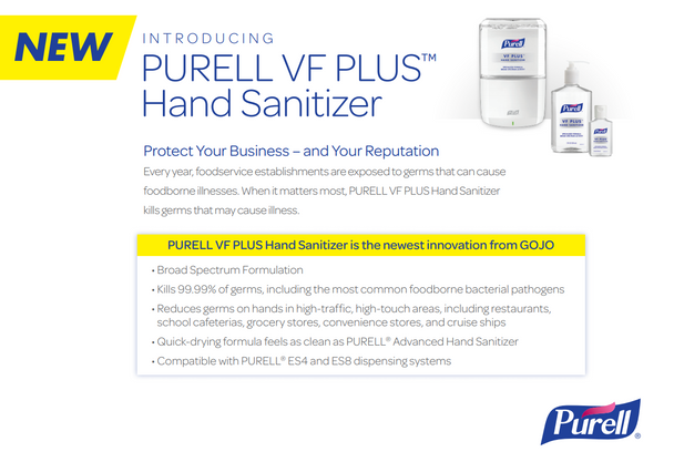 Purell ES8 VF Plus Hand Sanitizer, Specialized Broad Spectrum Formula, 1200ml (2/Case)