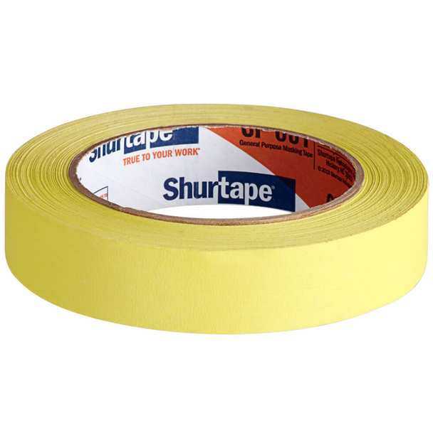 Shurtape 1"x60 Yard Yellow Masking Tape (36/Case)