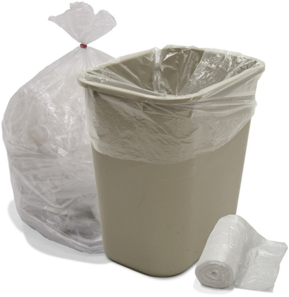 KEVIDKO 12-16 Gallon 8 Micron Natural HDPE Trash Can Liners (1000/Case)