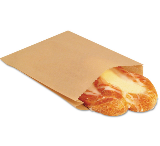 6.5x1x8" Grease Resistant Sandwich/Pastry Bag, Natural (2000/Case)