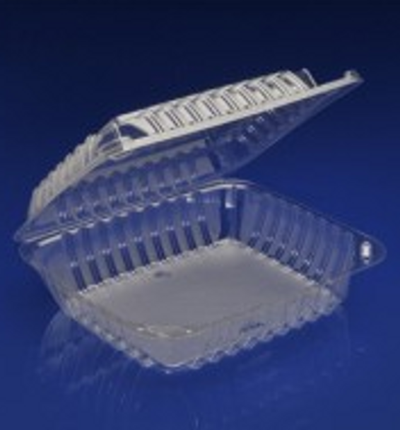 CHC-8X2 8x8x2.75" Clear Hinged Container (250/Case)