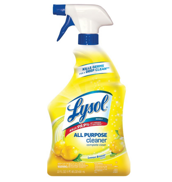 Lysol Lemon Breeze All Purpose Cleaner 32 oz Trigger Spray Kevidko