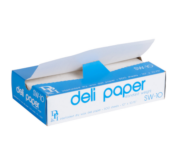 Solex Premium 10x10.75" White Interfolded Wax Paper, 12 Boxes of 500 (6000/Case)