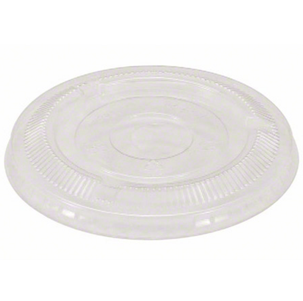 92mm Flat No Hole Lids for 9 oz Clear PET Cups (1000/Case)