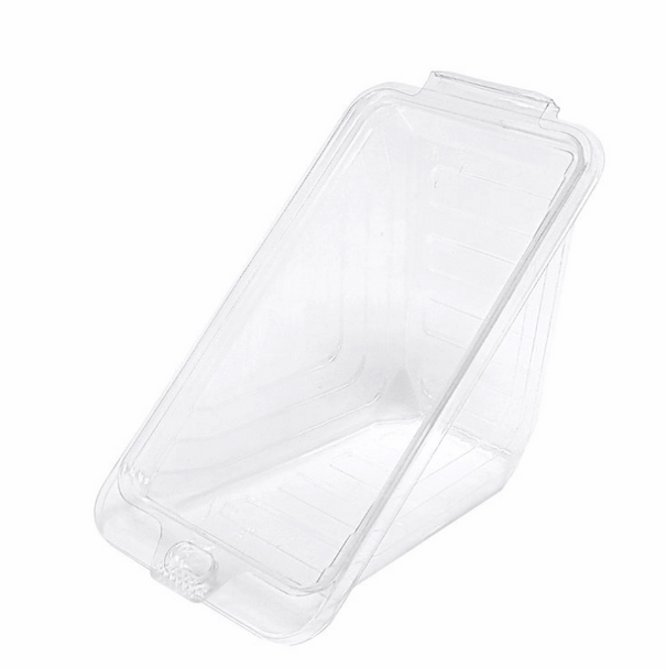 Solex But-N-Loc Tamper Evident Clear RPET Sandwich Wedge Container (250/Case)