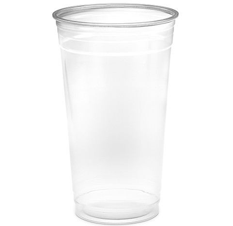 32oz Crystal Clear Pet Plastic Cups, Disposable Cold Cups (Case of 500)