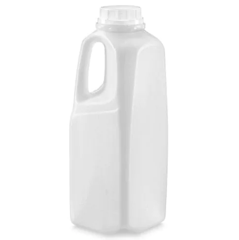 1 Quart (32 oz.) Natural HDPE Plastic Dairy Milk Jug, 38mm 38-400