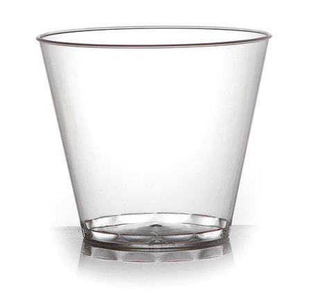 9 oz Clear Hard Plastic Tumbler Cups (500/Case)