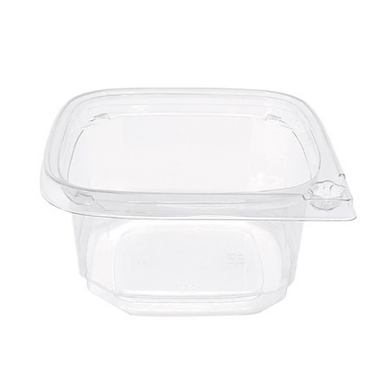 Solex But-N-Loc 12 oz Clear Square Tamper-Evident RPET Deli Containers (500/Case)
