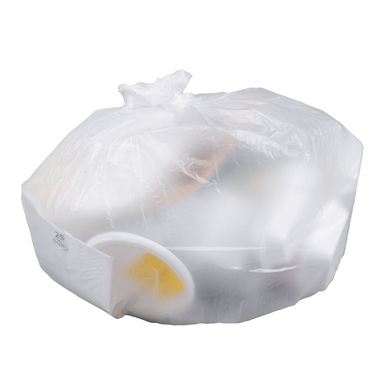 KEVIDKO 33 Gallon Natural HDPE Trash Can Liners, 16 Micron (250/Case)
