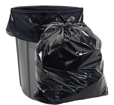 KEVIDKO 55 Gallon Black Premium Eco Trash Can Liners, 36" x 58", 1.2 Mil (100/Case)
