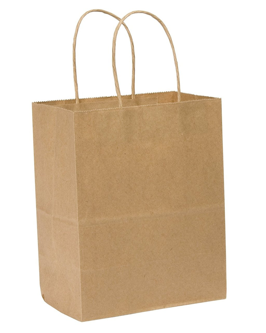 Solex 8x5x10" Natural Kraft Premium Paper Shopping Bags (250/Case)