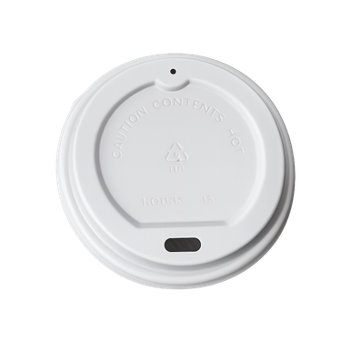Solex 90mm White Snap-Fit Lid for 10-20 oz Paper Hot Cups (1000/Case)