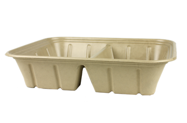 Half-Size Two-Compartment Fiber Catering Pans