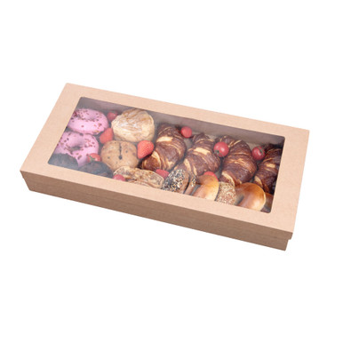 Solex 22 × 10-inch Kraft Window Catering Boxes