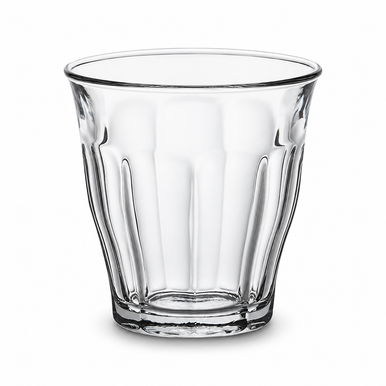 Duralex Picardie Clear Tumbler with Faceted Sides and Flared Rim