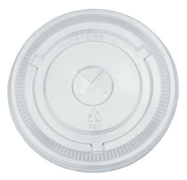 Solex Flat Straw Slot Lids for 32 oz Clear PET Cups, 107mm (500/Case)