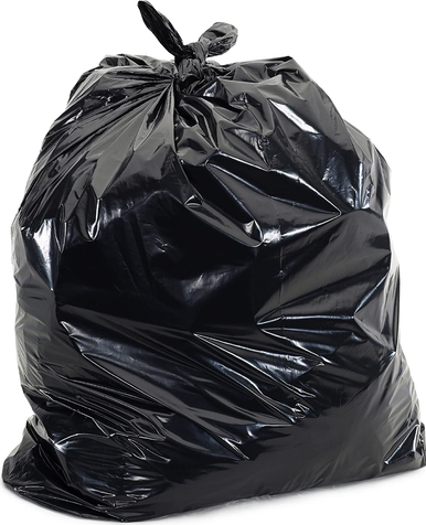 KEVIDKO 45 Gallon Black Premium Eco Trash Can Liners, 1.25 Mil (200/Case)