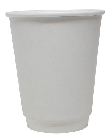 Solex 12 oz Matte White No-Sleeve Insulated Paper Hot Cups (500/Case)