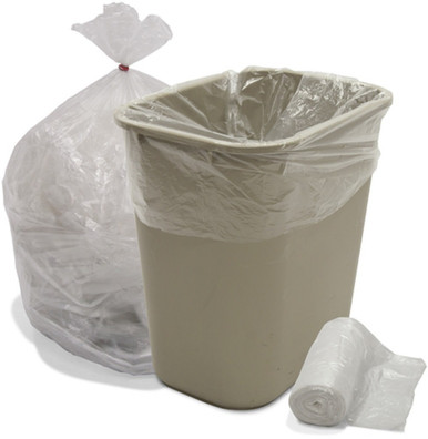 KEVIDKO 12–16 Gallon Natural HDPE Trash Can Liners, 8 Micron (1,000/Case)