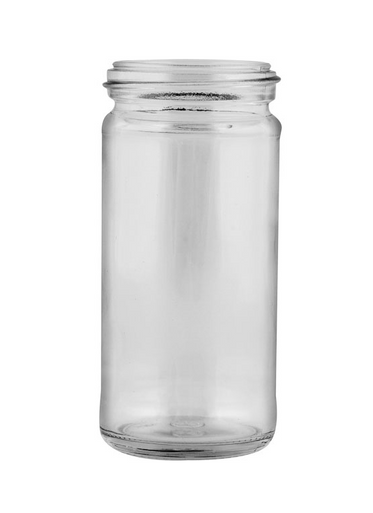 8 oz Clear Glass Paragon Spice Jars - 12/Case, Clear Type III BPA Free 58-400