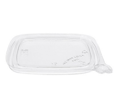 Solex But-N-Loc Recessed Clear Square Tamper-Evident PET Lids for 8-32 oz Square Deli Containers (500/Case)