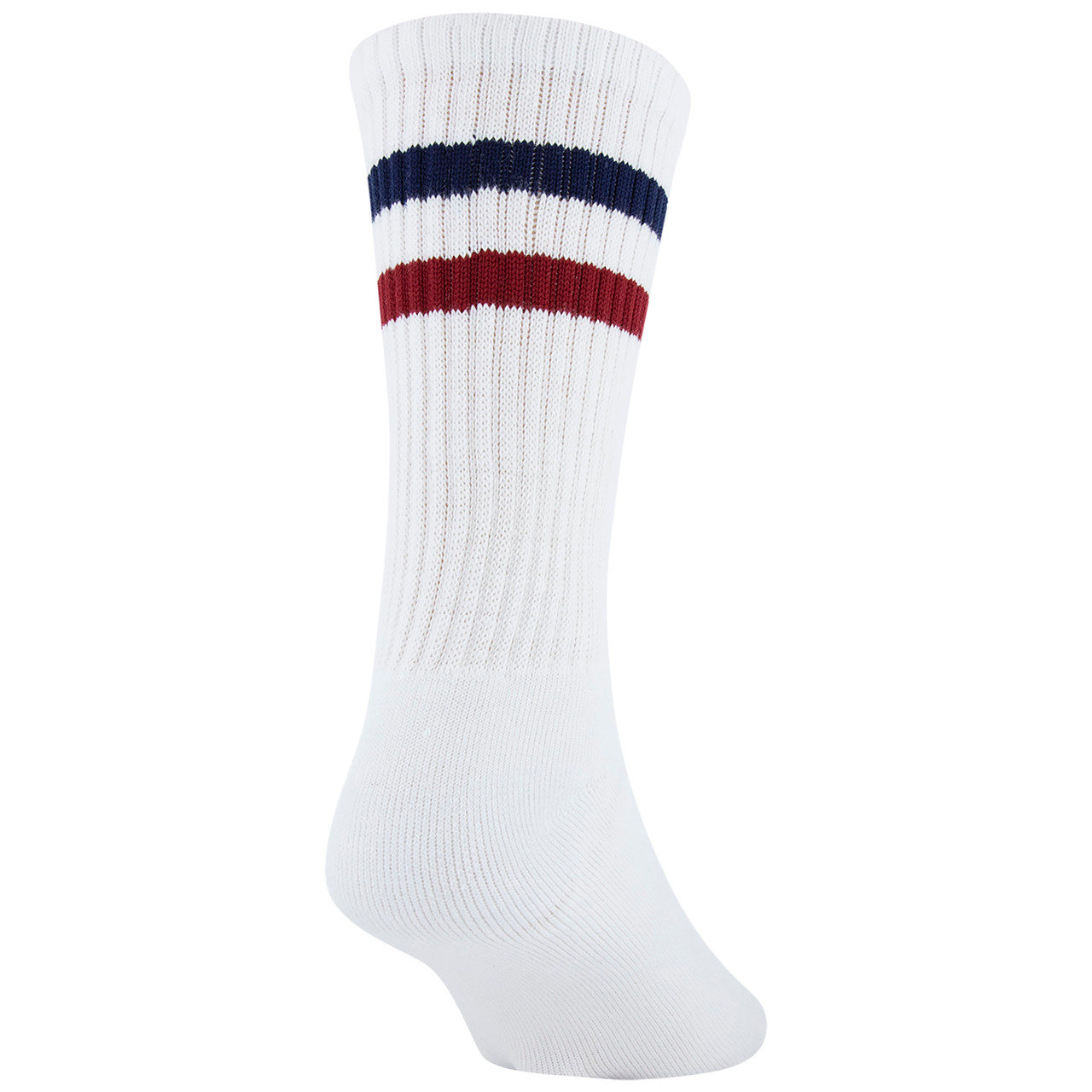 Black White Stripe Socks Premium Cotton Short Knee high Over The