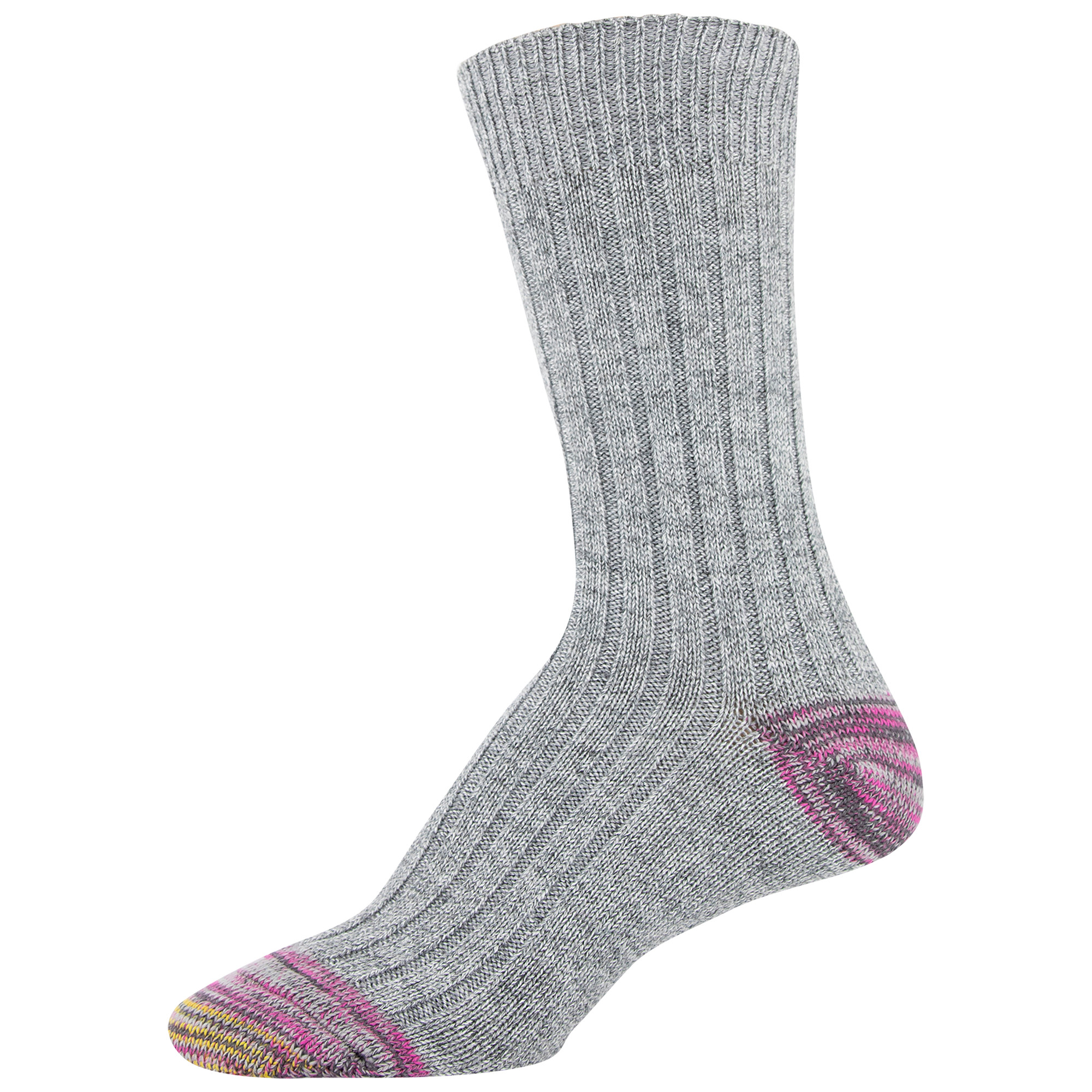 Women's Ribbed Crew Socks, 3 Pairs