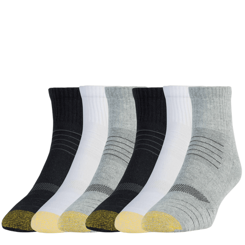 Gold Toe Men's Cotton Quarter Athletic Sock Six-Pack 