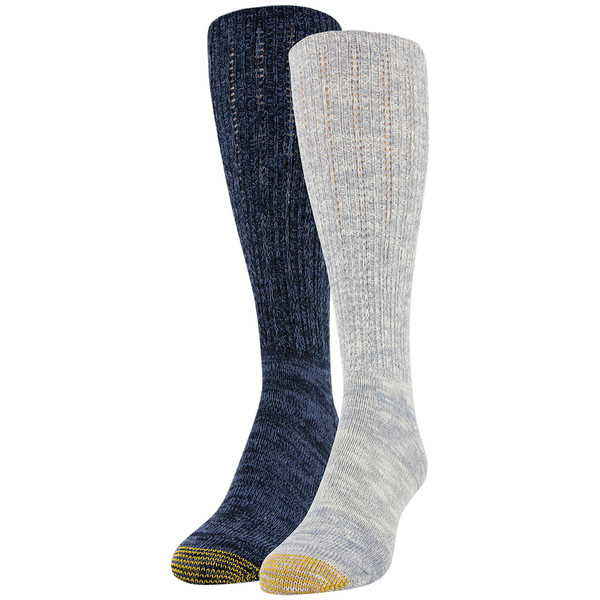 Gold Toe Women's Slouch Socks, 2 Pairs (Chambrey, Denim)