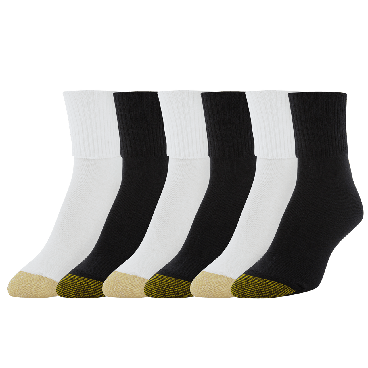 TOETOE® Essential Everyday Unisex Mid-Calf Plain Cotton Toe Socks