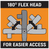 Gearwrench 180 degree flex head for easier access