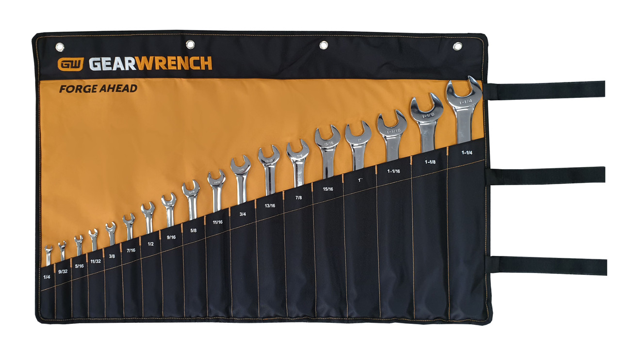 GEARWRENCH 18 PIECE SAE COMBINATION WRENCH SET ROLL (81917R)