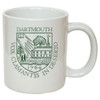 White mug with Dartmouth Shield in green