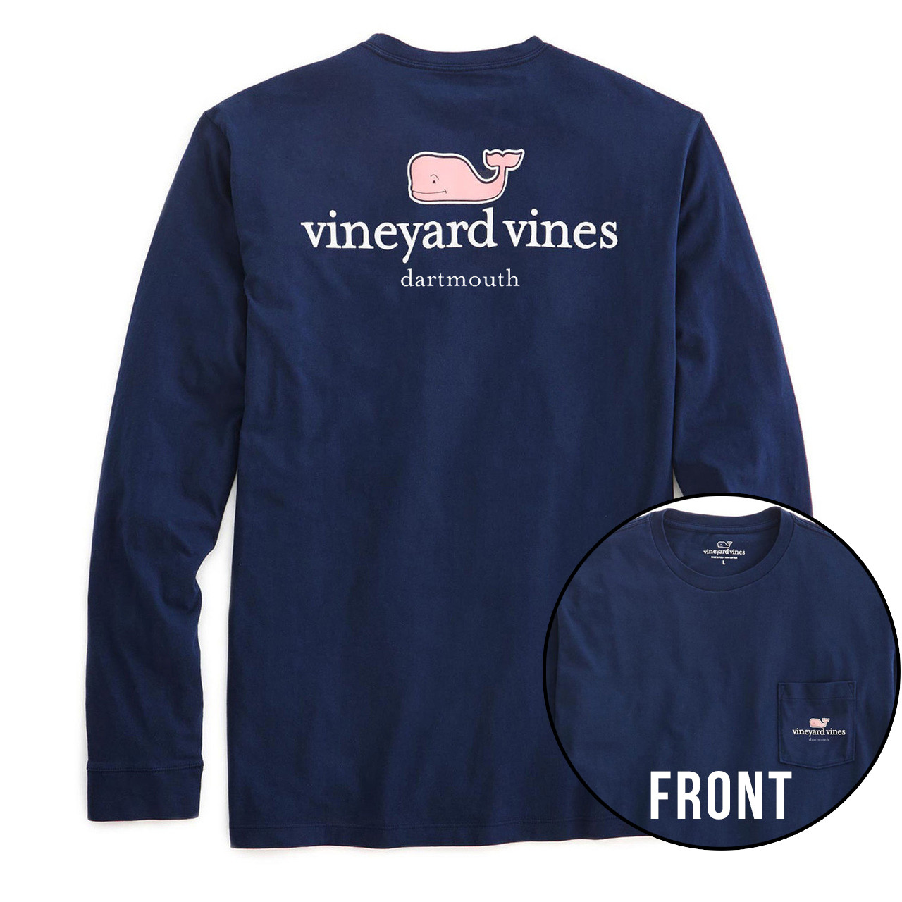 Long-Sleeve Vineyard Vines Dartmouth Pocket T-Shirt