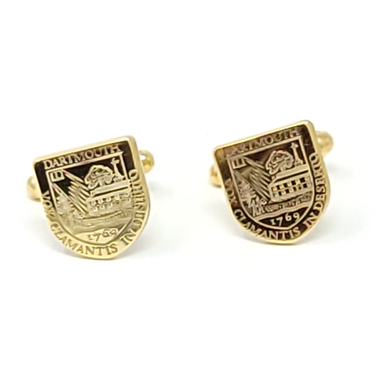 Cufflinks Gold Plate Dartmouth Shield - Dartmouth Co-op