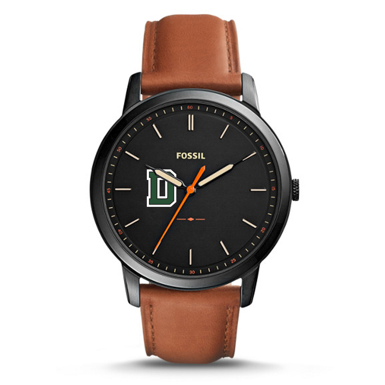 Fossil men’s brown leather watch FOSSIL Flynn Mens Multifunction Watch Black Dial Day Date  main image 4