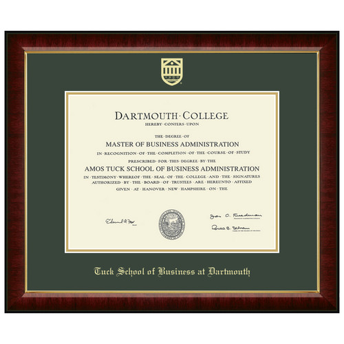 Diploma Frame Murano - Tuck School of Business at Dartmouth