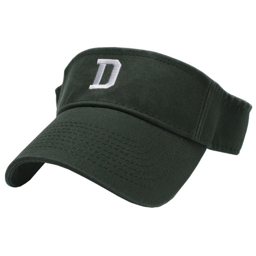 Green visor with 'D' in the center in white