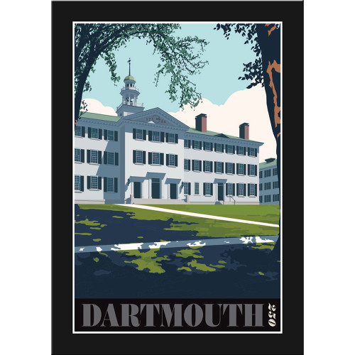 Framed Dartmouth Hall Poster: Dartmouth 250th