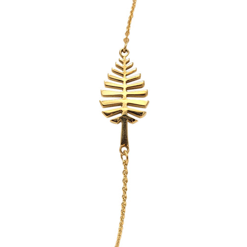 Bracelet Gold Plate Lone Pine Pendant Dartmouth