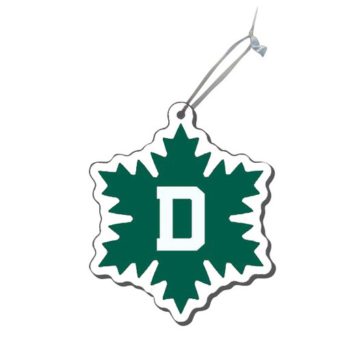 Acrylic Snowflake Dartmouth Ski Team Logo Ornament