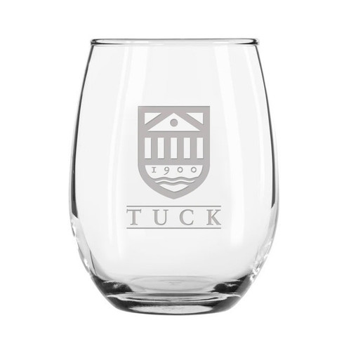 15 oz Stemless Wine Glass Etched Tuck