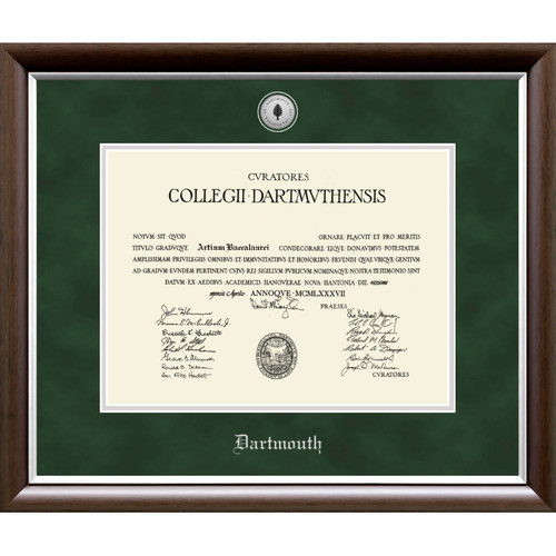 Diploma Frame Silver Medallion - Dartmouth
