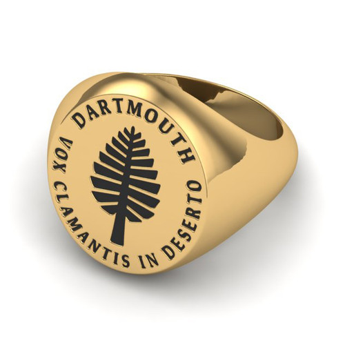 Ring Oval Large 10K Gold Circle Lone Pine Dartmouth